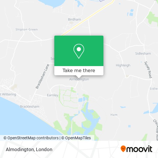 Almodington map