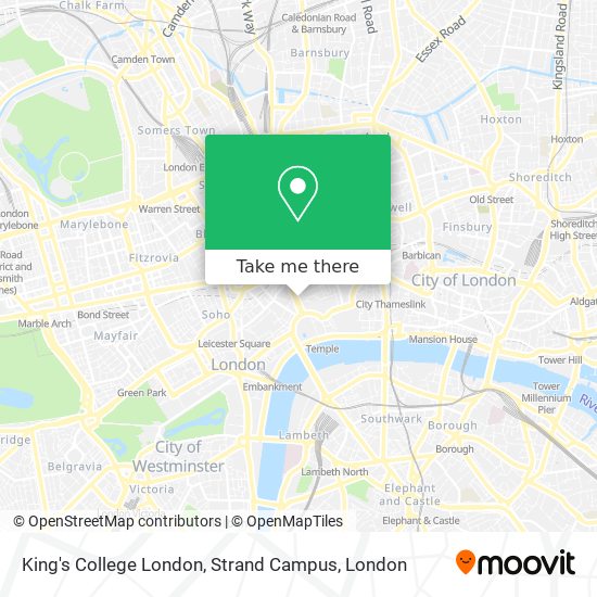 King's College London, Strand Campus map