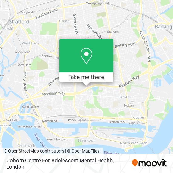 Coborn Centre For Adolescent Mental Health map