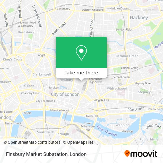 Finsbury Market Substation map