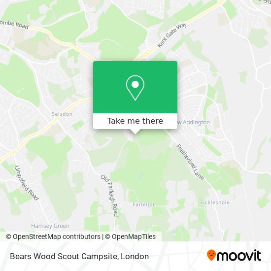 Bears Wood Scout Campsite map