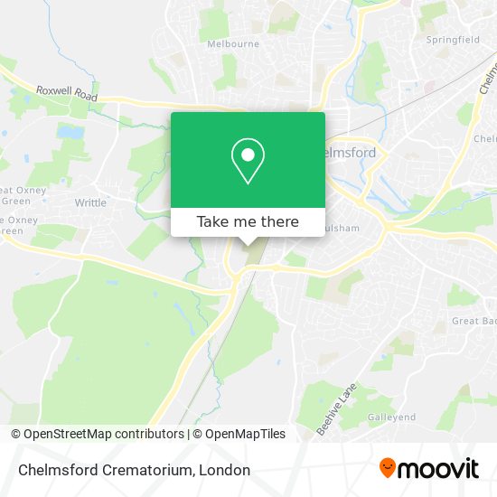 Chelmsford Crematorium map