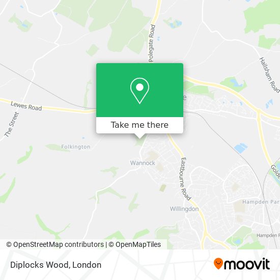 Diplocks Wood map