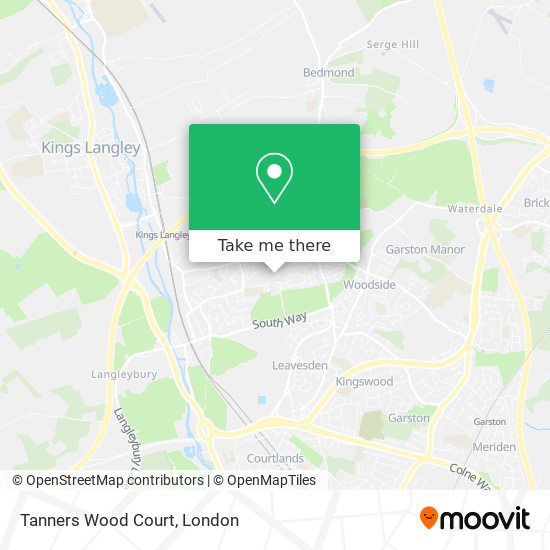 Tanners Wood Court map