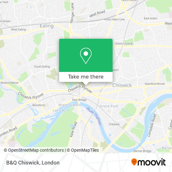 B&Q Chiswick map