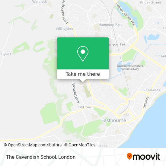 The Cavendish School map