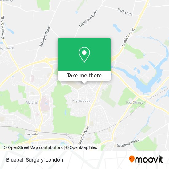 Bluebell Surgery map