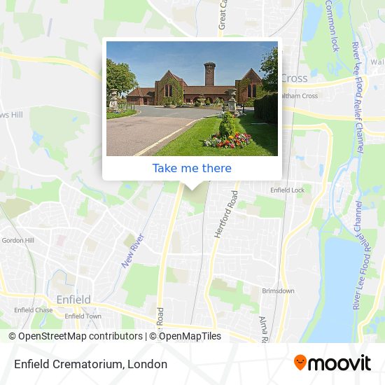 Enfield Crematorium map