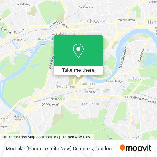 Mortlake (Hammersmith New) Cemetery map