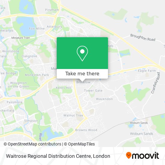 Waitrose Regional Distribution Centre map