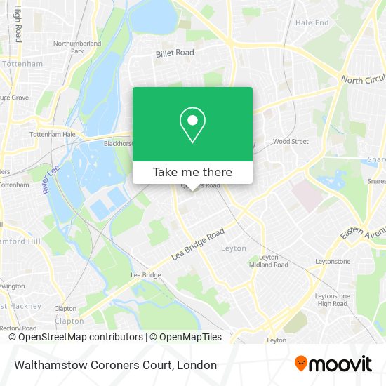 Walthamstow Coroners Court map
