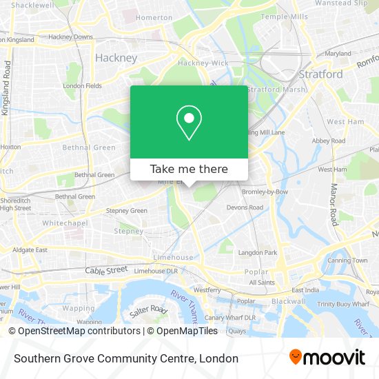 Southern Grove Community Centre map