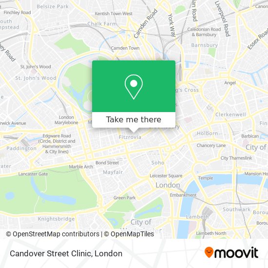 Candover Street Clinic map