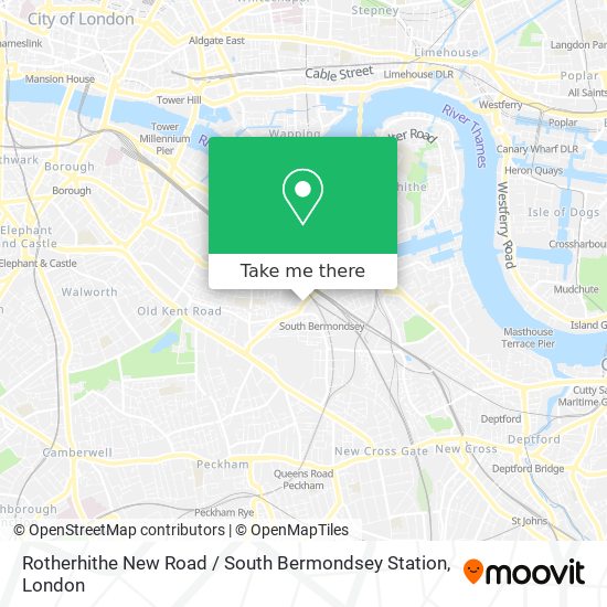 Rotherhithe New Road / South Bermondsey Station map