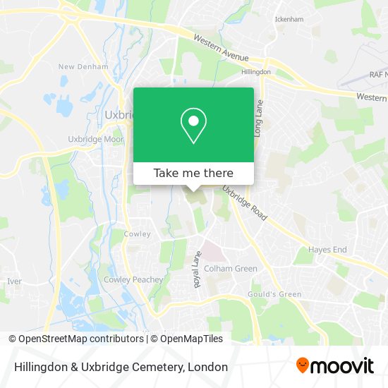 Hillingdon & Uxbridge Cemetery map