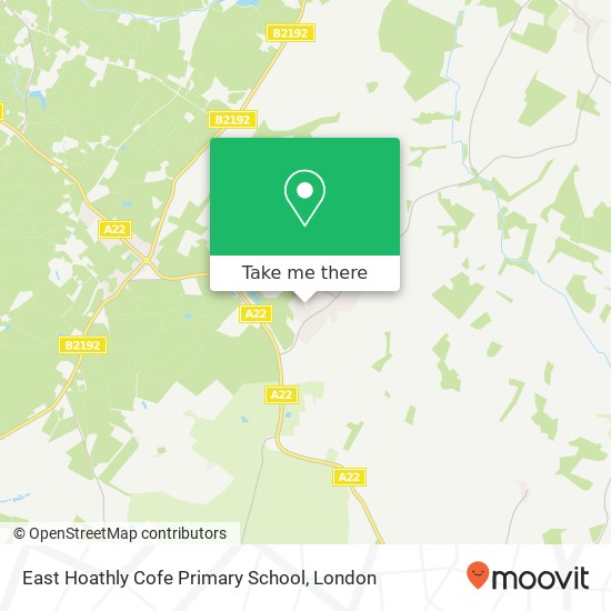 East Hoathly Cofe Primary School map