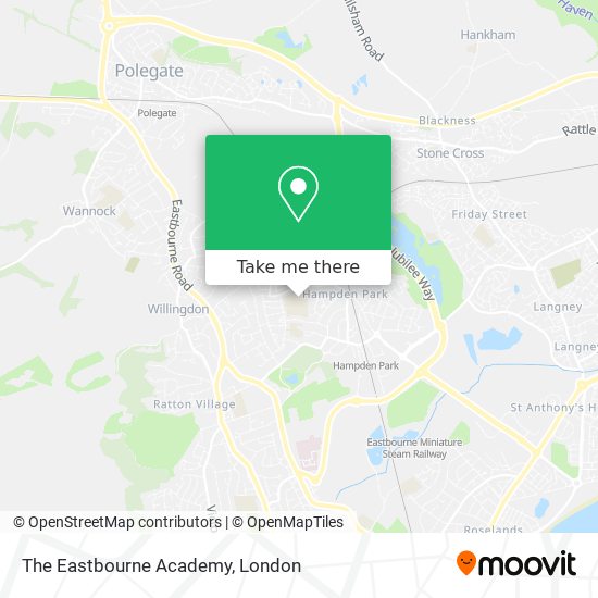 The Eastbourne Academy map