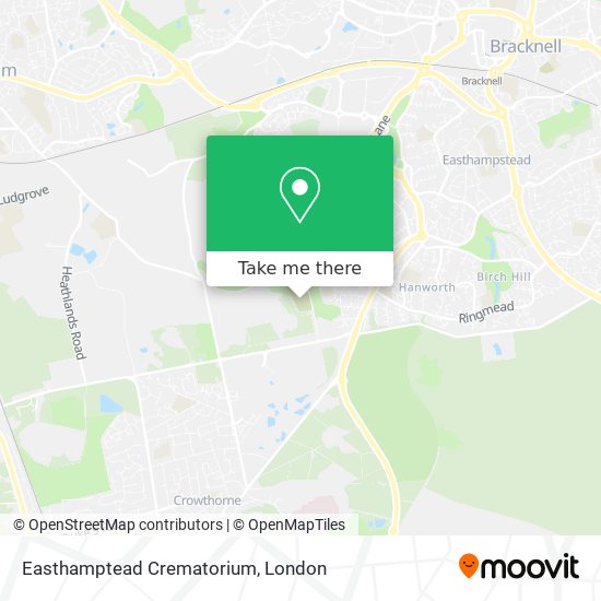 Easthamptead Crematorium map