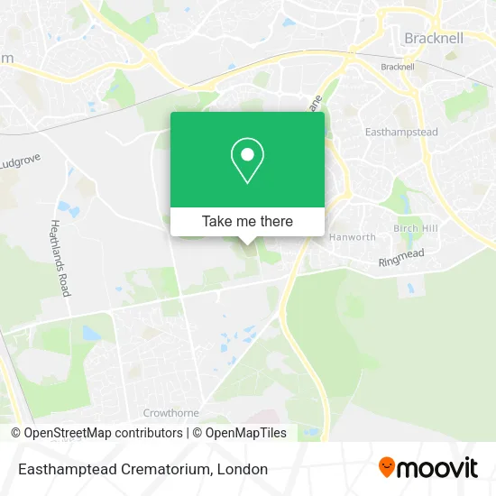 Easthamptead Crematorium map