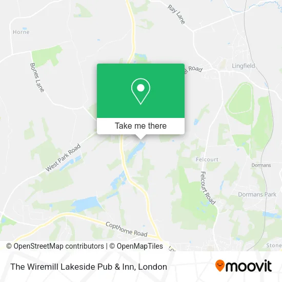 The Wiremill Lakeside Pub & Inn map
