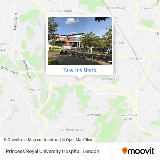 Princess Royal University Hospital map