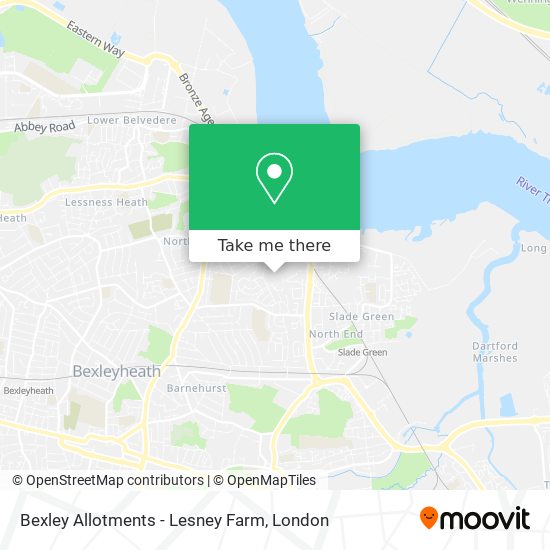 Bexley Allotments - Lesney Farm map