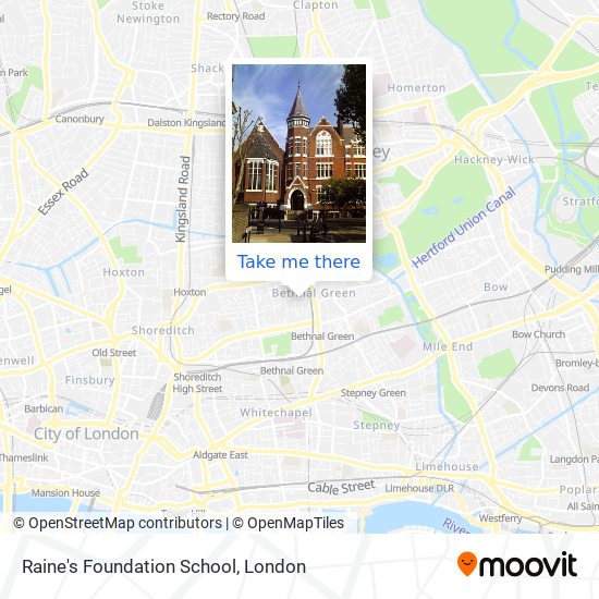 Raine's Foundation School map