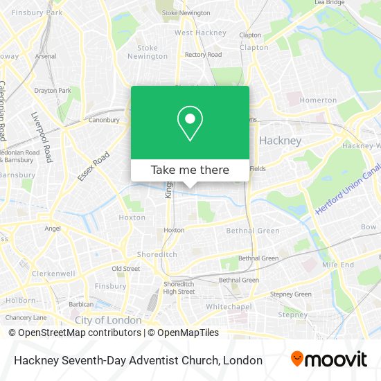 Hackney Seventh-Day Adventist Church map