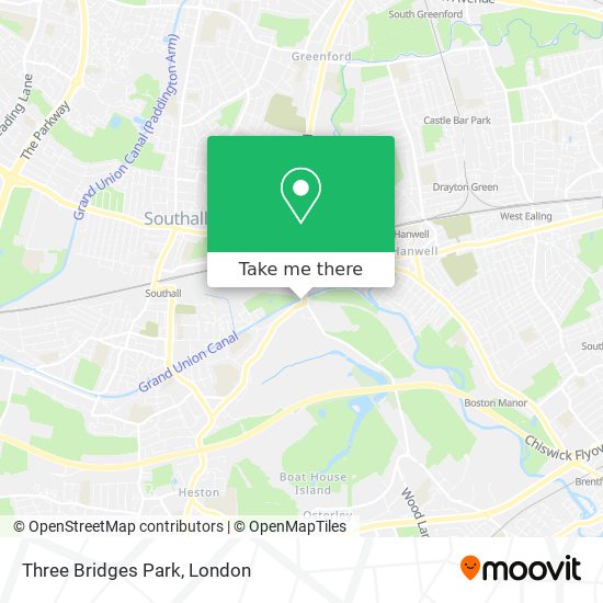 Three Bridges Park map