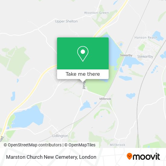 Marston Church New Cemetery map