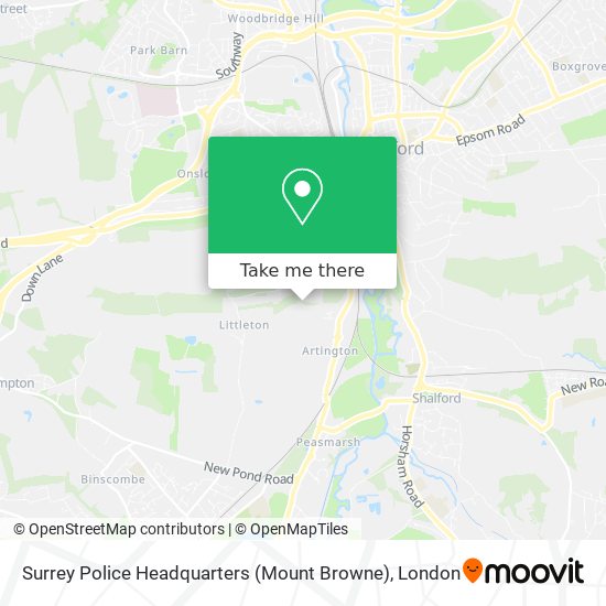 Surrey Police Headquarters (Mount Browne) map