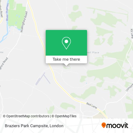 Braziers Park Campsite map