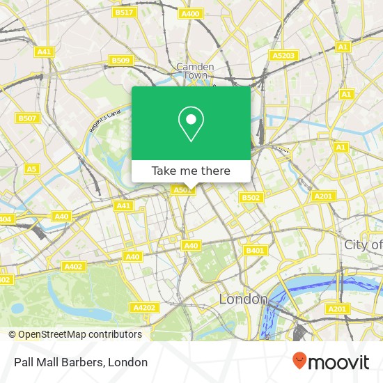 Pall Mall Barbers map