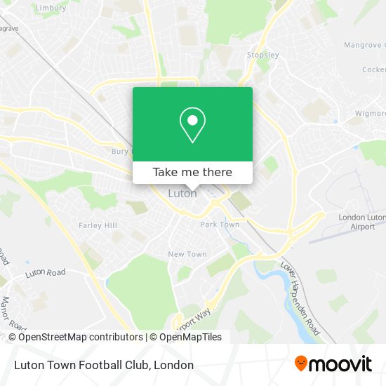 Luton Town Football Club map