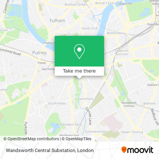 Wandsworth Central Substation map