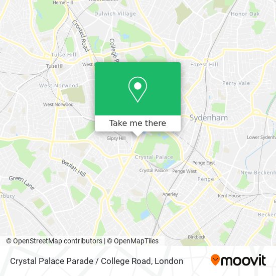 Crystal Palace Parade / College Road map