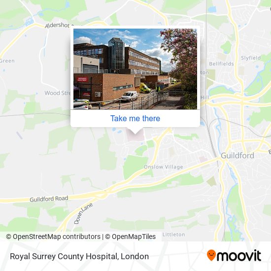 Royal Surrey County Hospital map