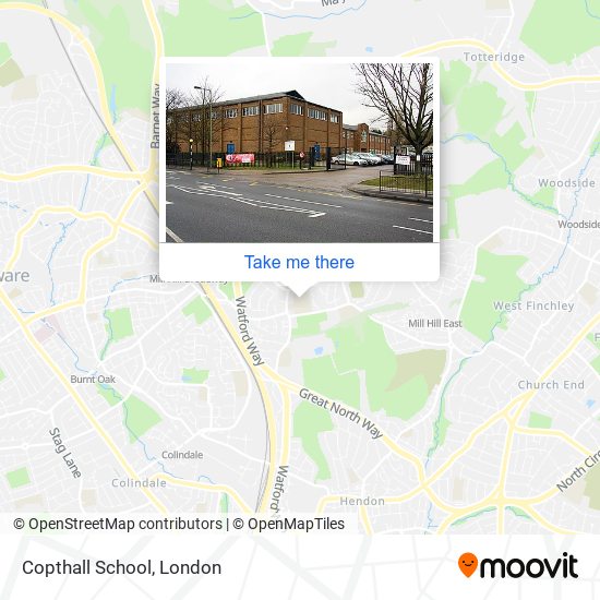 Copthall School map