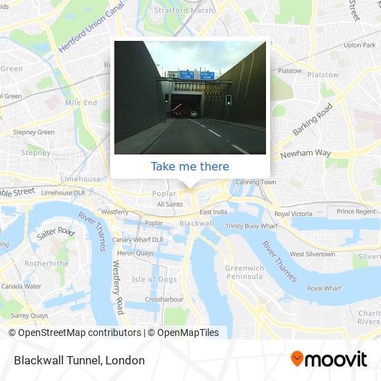 Blackwall Tunnel map