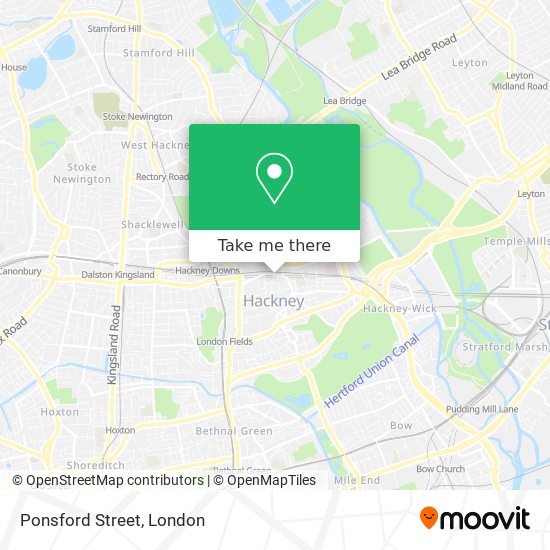Ponsford Street map
