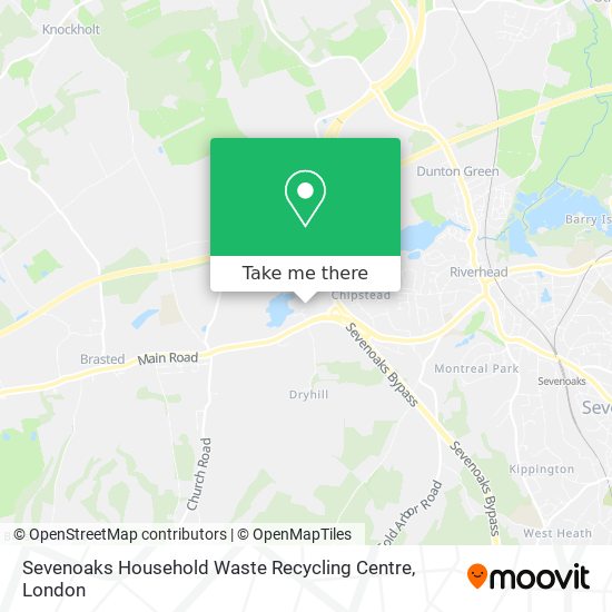 Sevenoaks Household Waste Recycling Centre map