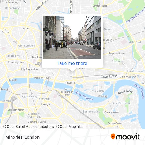 Minories map