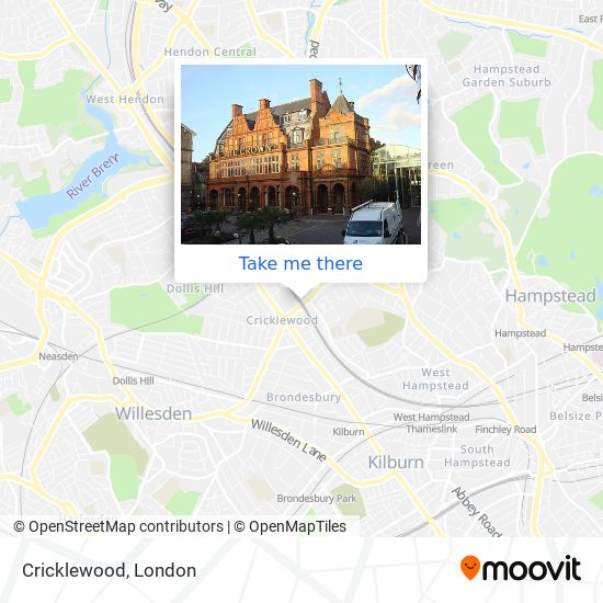 Cricklewood map