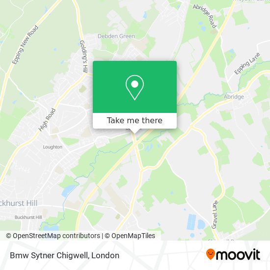 Bmw Sytner Chigwell map