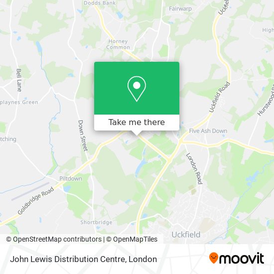 John Lewis Distribution Centre map