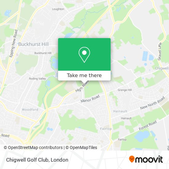 Chigwell Golf Club map