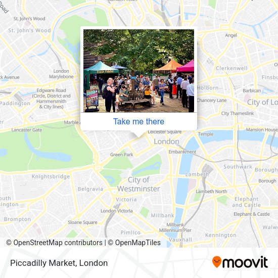 Piccadilly Market map