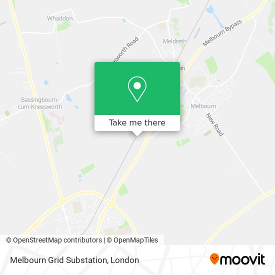 Melbourn Grid Substation map