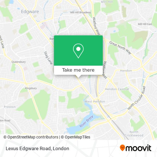 Lexus Edgware Road map