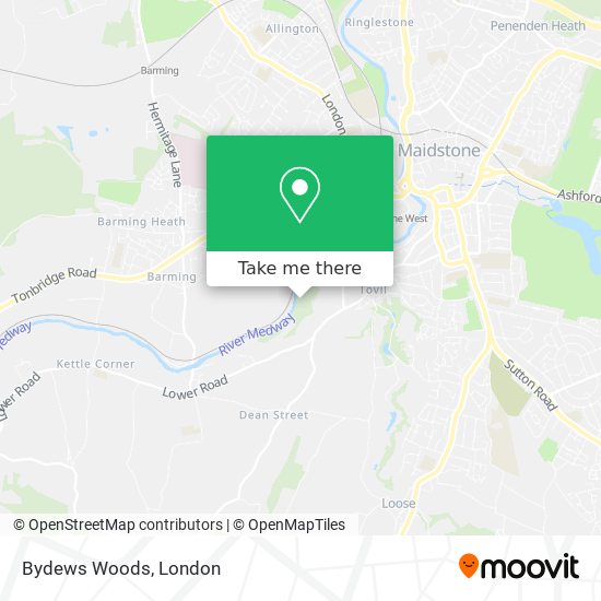 Bydews Woods map